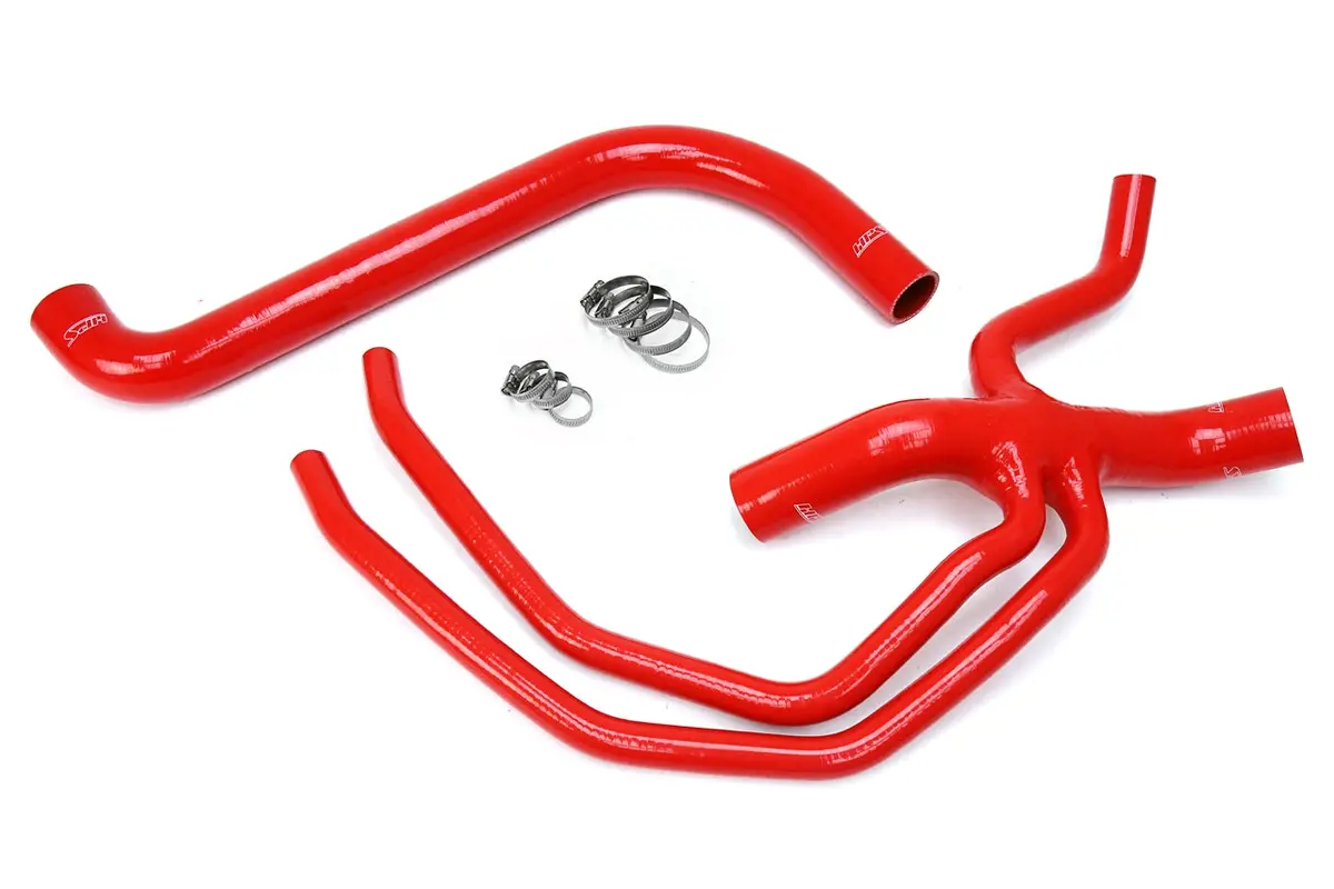 Hps Performance High Temp Reinforced Silicone Radiator Coolant Hose Kit, Red, 57-1673-Red 1