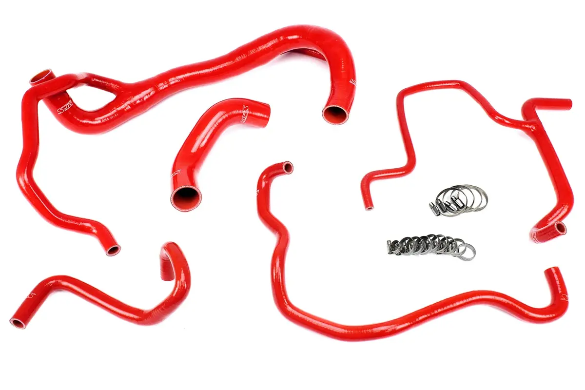 Hps Performance High Temp Reinforced Silicone Radiator And Heater Coolant Hose Kit, Red, 57-1675-Red 1