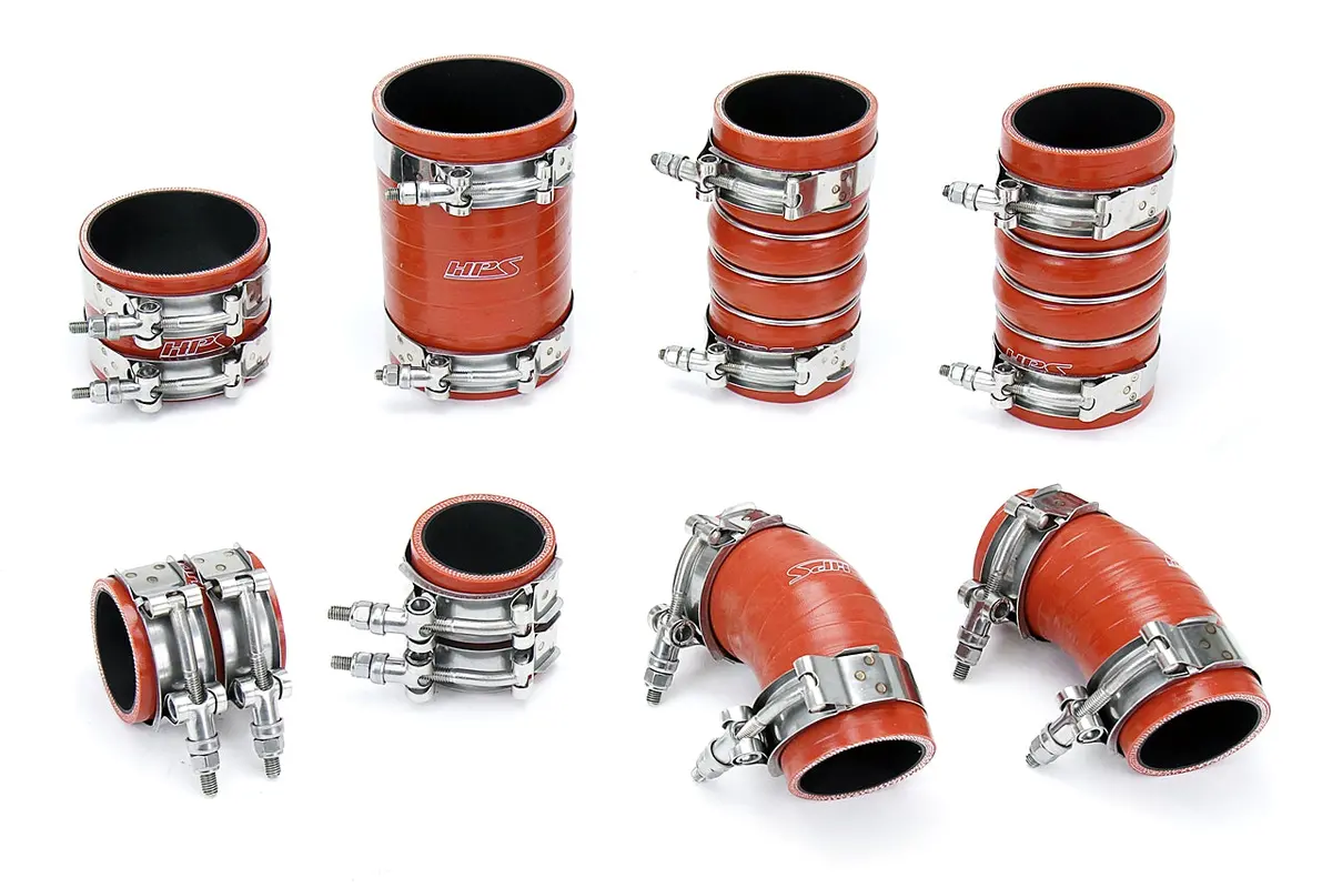 Hps Performance Ultra High Temp Aramid Reinforced Silicone Intercooler Hose Boots Kit, Orange, 57-1706 1