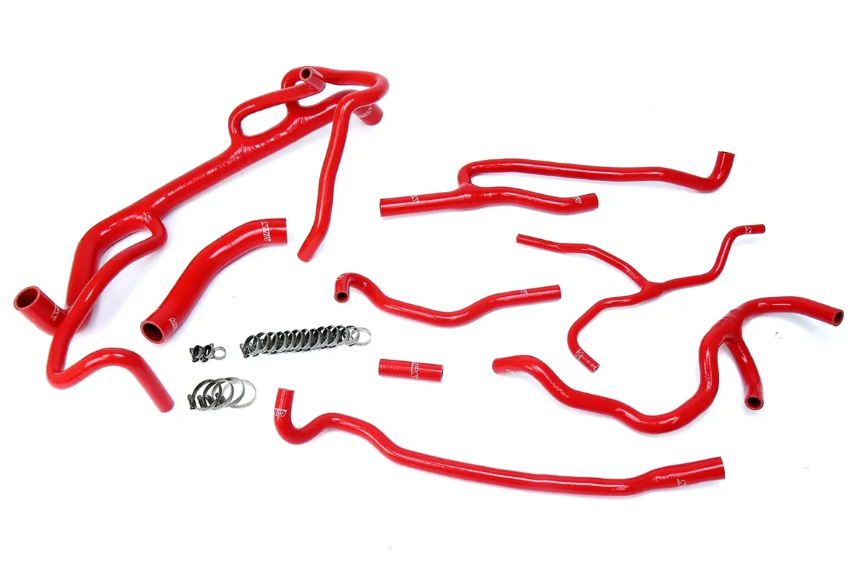 Hps Performance High Temp Reinforced Silicone Radiator And Heater Coolant Hose Kit, Red, 57-1707-Red 1