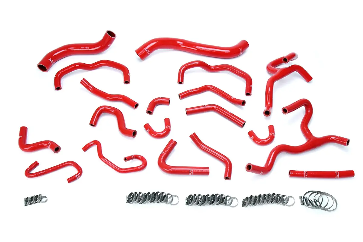 Hps Performance High Temp Reinforced Silicone Radiator And Heater Coolant Hose Kit, Red, 57-1709-Red 1