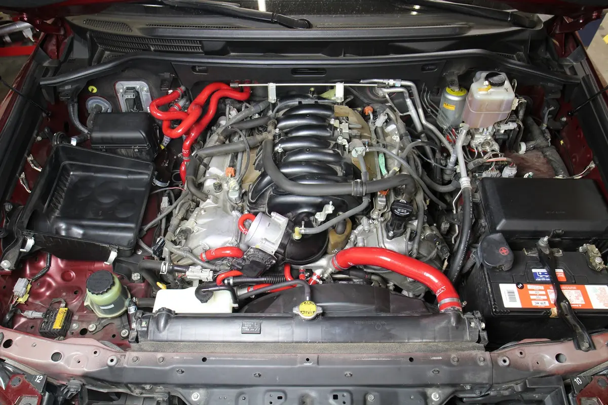 Hps Performance High Temp Reinforced Silicone Radiator And Heater Coolant Hose Kit, Red, 57-1709-Red 2