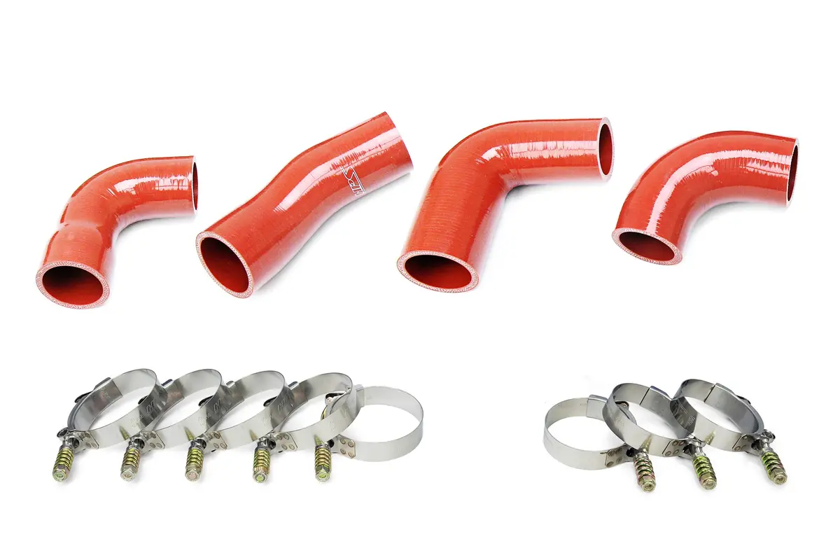 Hps Performance Silicone Transmission Oil Cooler Coolant Hose Kit, Mack Trucks 2007-2016 Mp7 Engine Replace Oe Part # 85134464 , 21794125 , 21251570 , 21794132 , 21794129, Orange, 57-1722 1