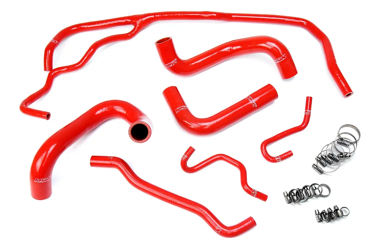 Hps Performance High Temp Reinforced Silicone Radiator Coolant Hose Kit, Red, 57-1725-Red 1