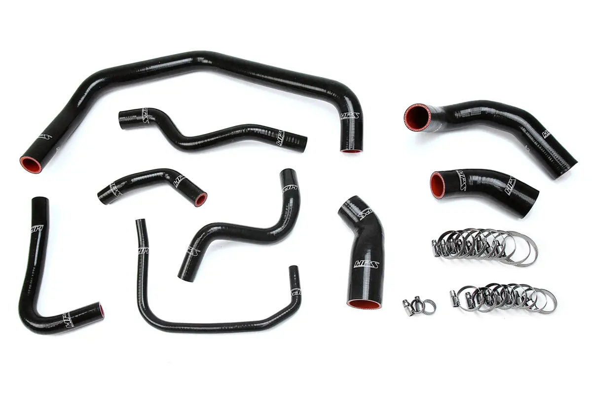 Hps Performance High Temp Reinforced Silicone Radiator Coolant Hose Kit, Black, 57-1728-Blk 1