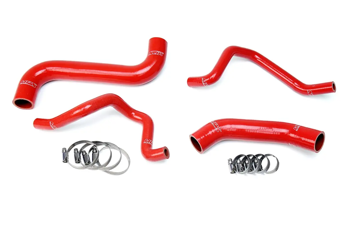Hps Performance High Temp Reinforced Silicone Radiator And Heater Coolant Hose Kit, Red, 57-1733-Red 1