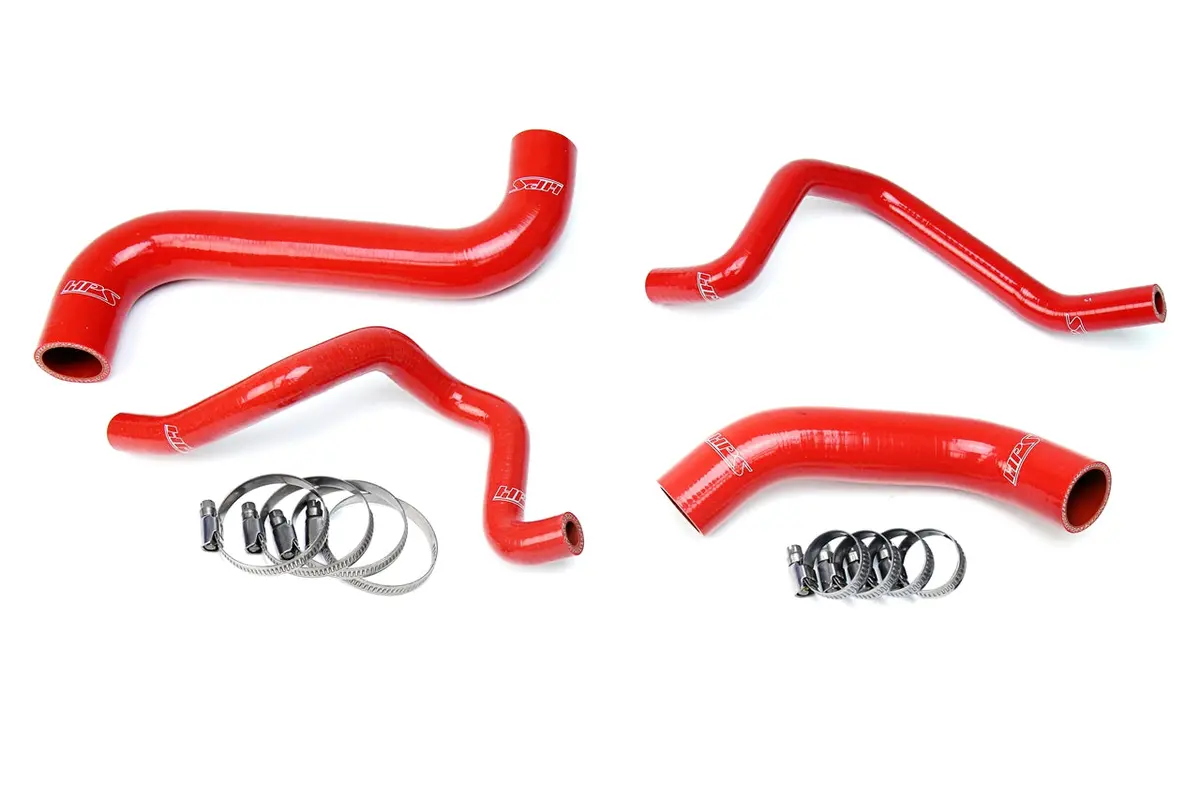 Hps Performance High Temp Reinforced Silicone Radiator And Heater Coolant Hose Kit, Red, 57-1734-Red 1