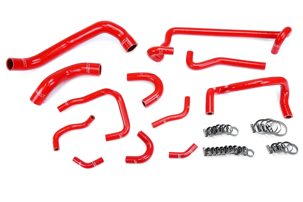 Hps Performance High Temp Reinforced Silicone Radiator And Heater Coolant Hose Kit, Red, 57-1782-Red 1