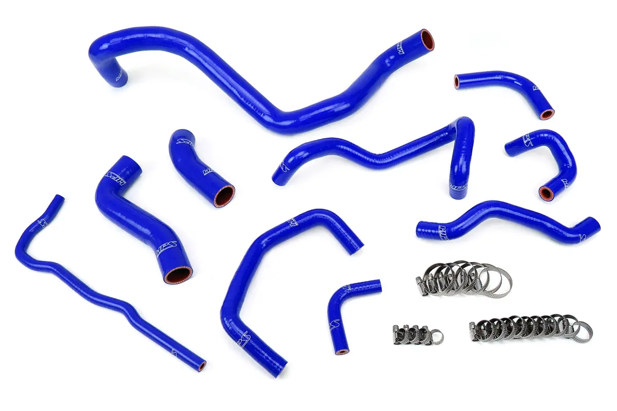 Hps Performance High Temp Reinforced Silicone Radiator Coolant Hose Kit, Blue, 57-1838-Blue 1