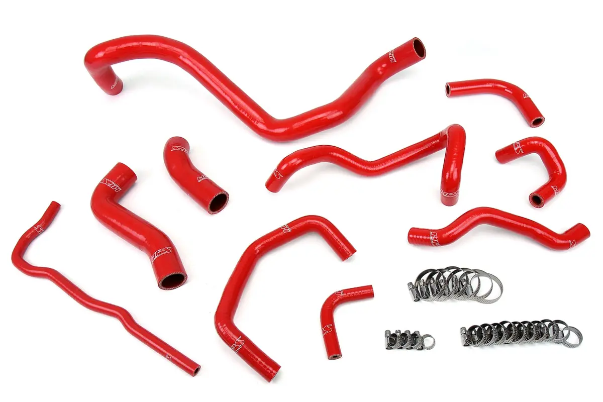 Hps Performance High Temp Reinforced Silicone Radiator Coolant Hose Kit, Red, 57-1838-Red 1