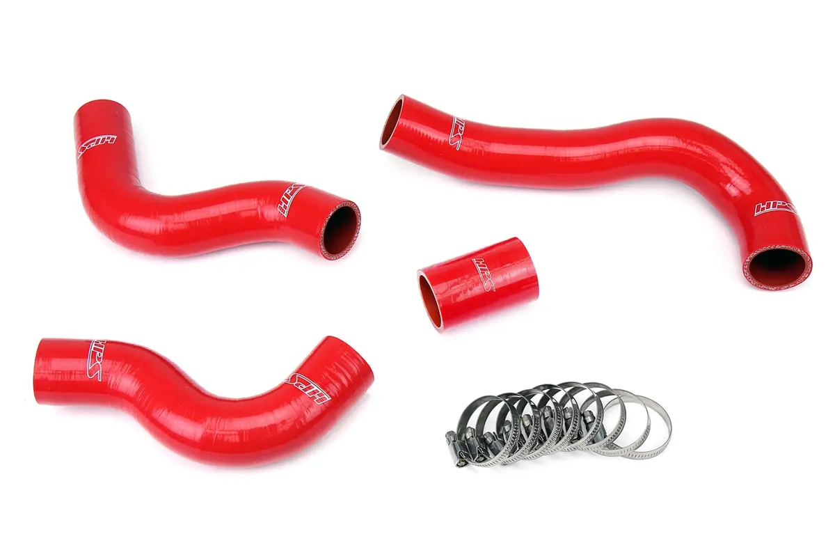 Hps Performance High Temp Reinforced Silicone Radiator Coolant Hose Kit, Red, 57-1847-Red 1