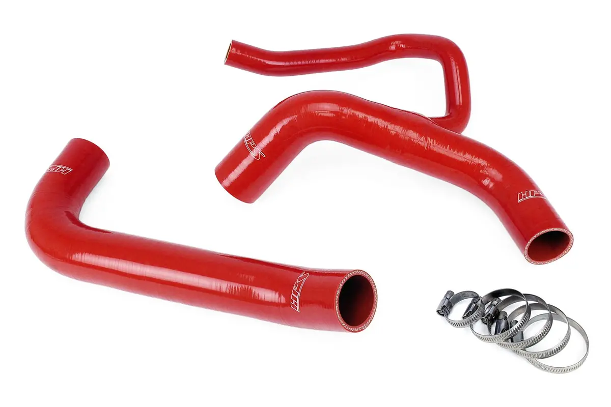 Hps Performance High Temp Reinforced Silicone Radiator Coolant Hose Kit, Red, 57-1848-Red 1