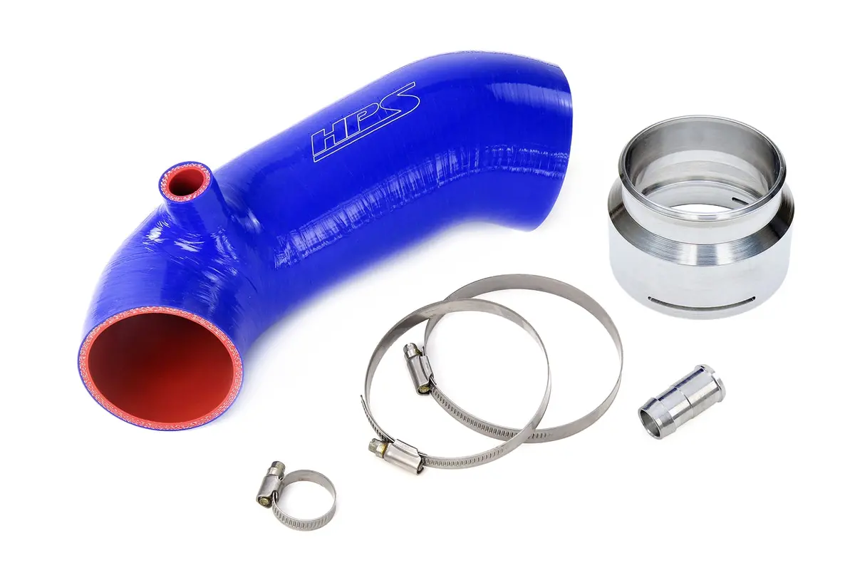 Hps Performance High Temp Reinforced Silicone Air Intake Hose Kit, Blue, 57-1851-Blue 1