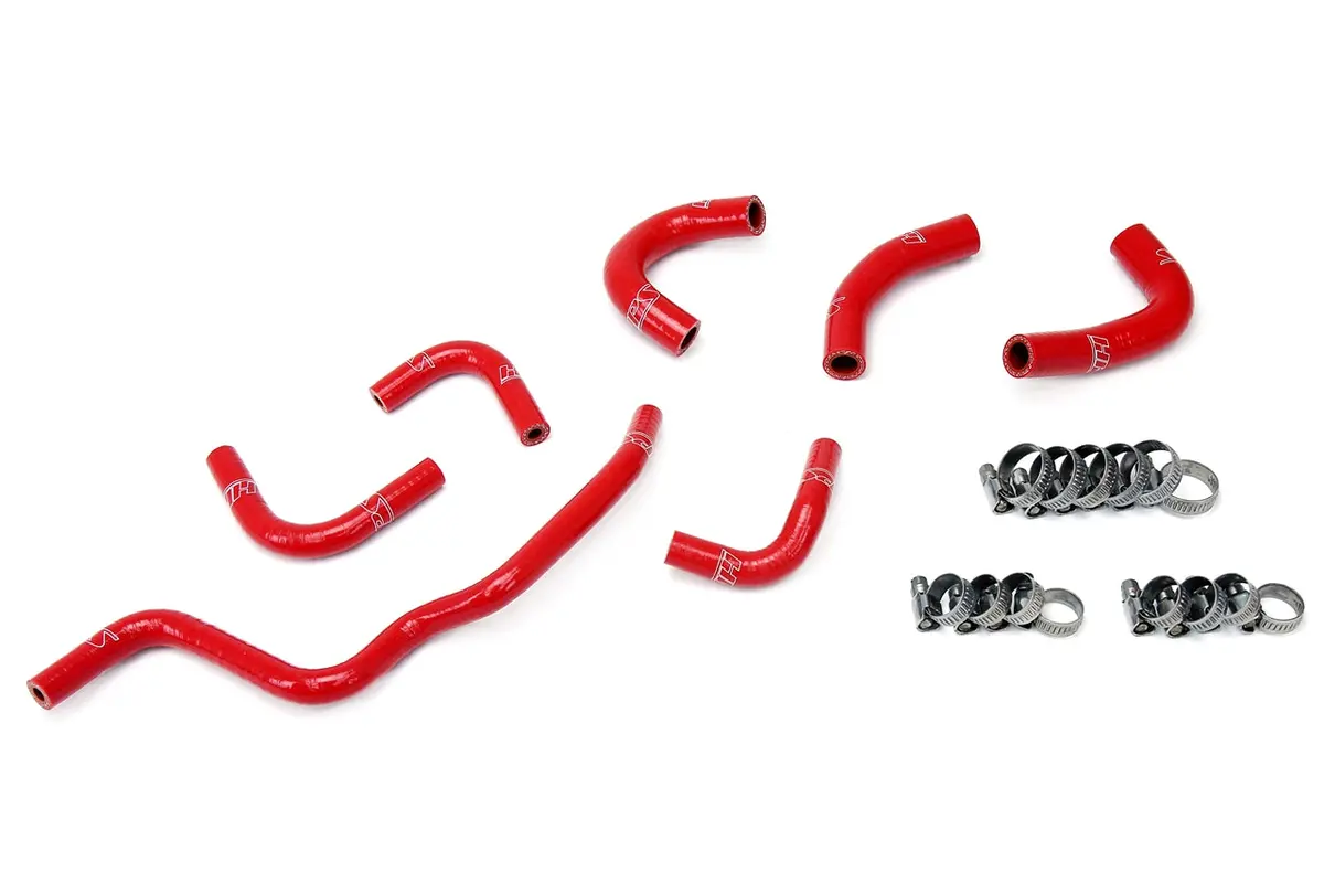 Hps Performance High Temp Reinforced Silicone Oil Cooler And Throttle Body Coolant Hose Kit, Red, 57-1857-Red 1