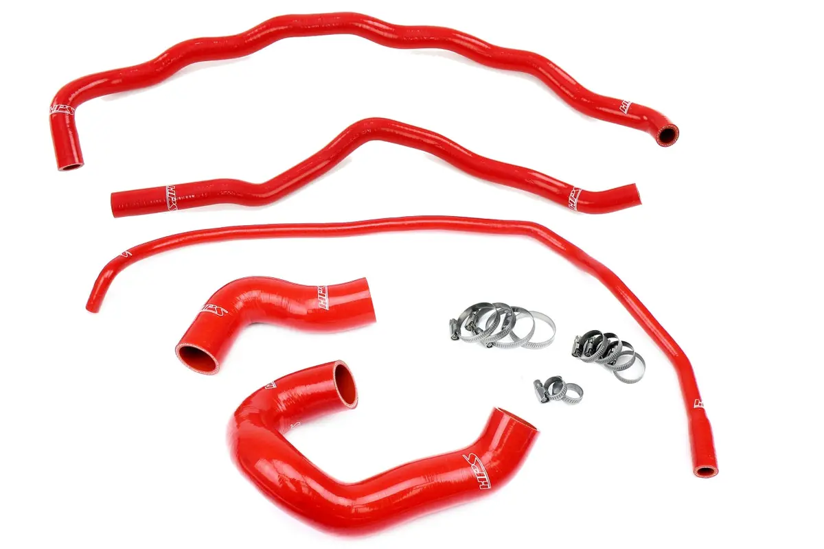 Hps Performance High Temp Reinforced Silicone Radiator And Heater Coolant Hose Kit, Red, 57-1860-Red 1