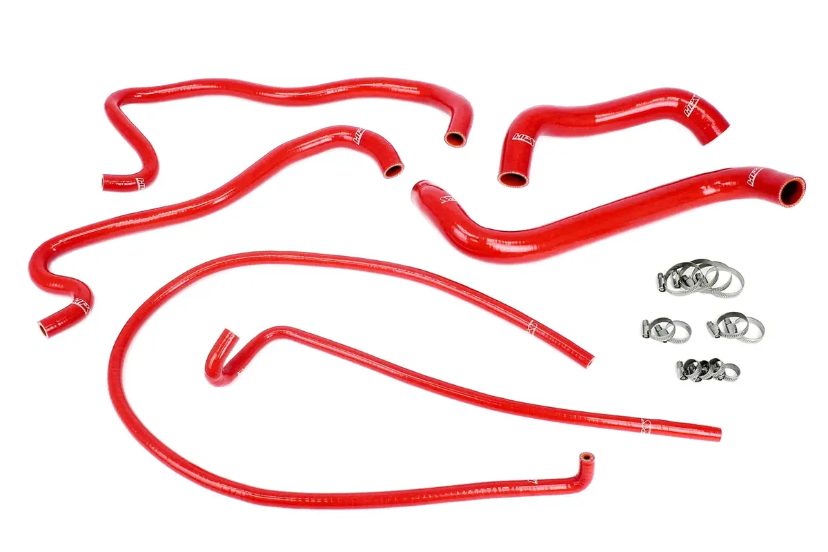Hps Performance High Temp Reinforced Silicone Radiator Coolant Hose Kit, Red, 57-1861-Red 1
