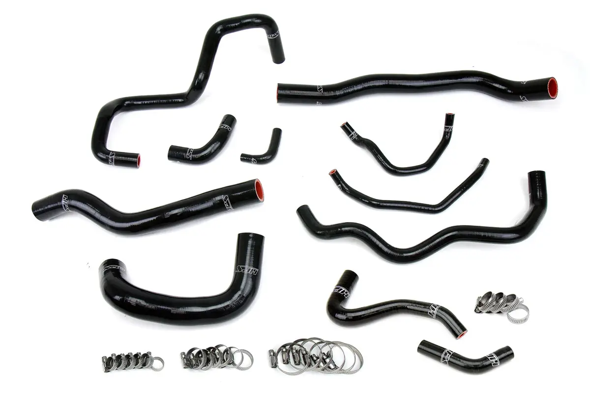 Hps Performance High Temp Reinforced Silicone Radiator, Oil Cooler, Ancillary Coolant Hose Kit, Black, 57-1876-Blk 1