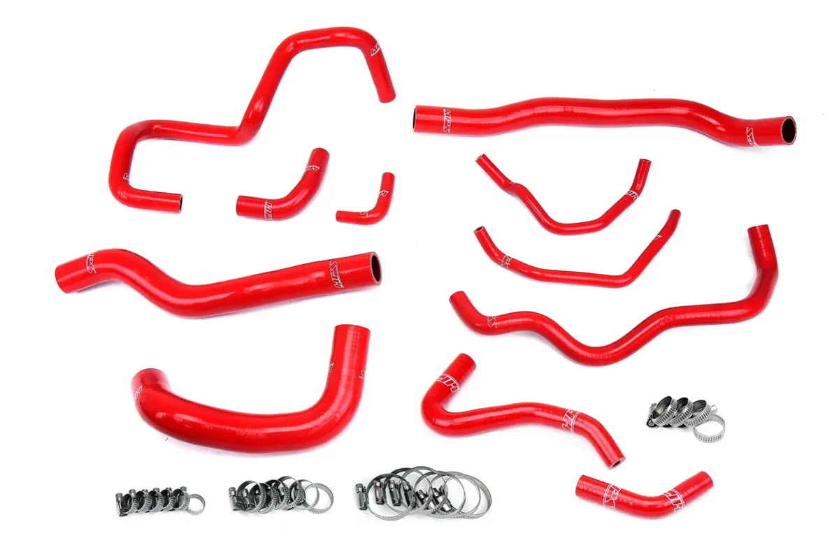 Hps Performance High Temp Reinforced Silicone Radiator, Oil Cooler, Ancillary Coolant Hose Kit, Red, 57-1876-Red 1