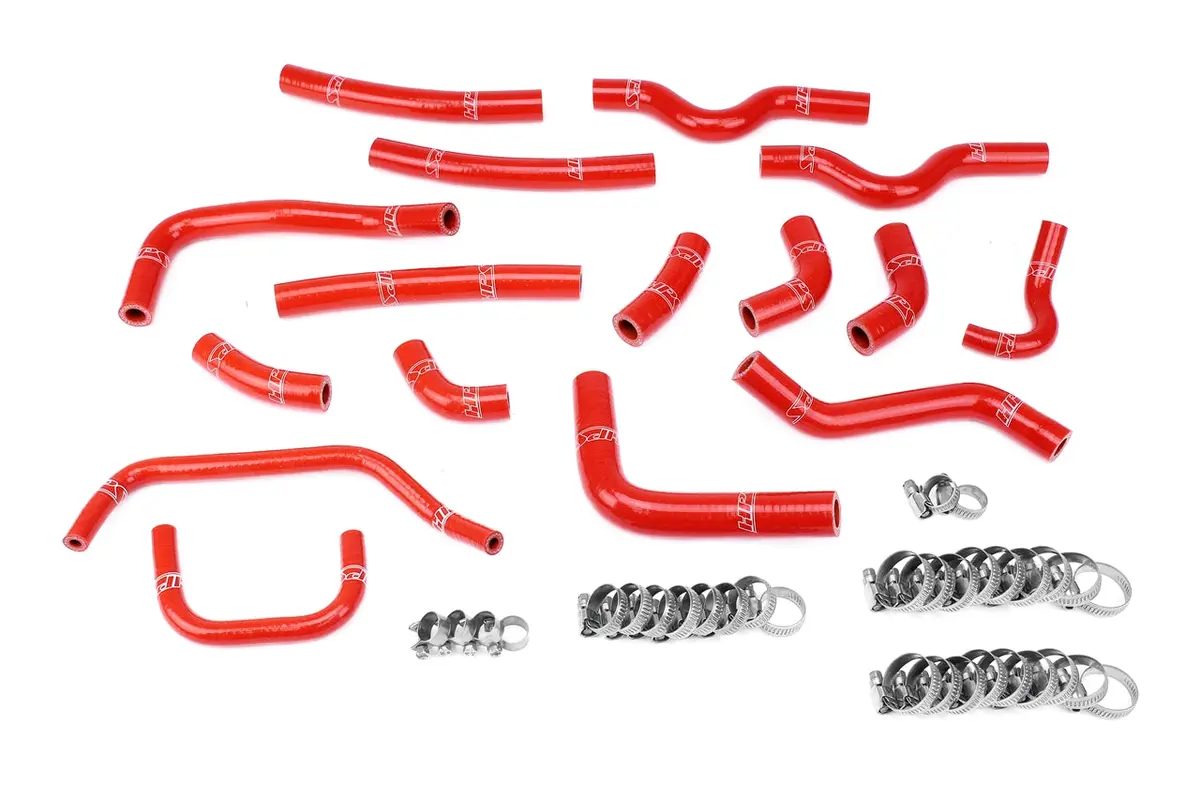Hps Performance High Temp Reinforced Silicone Heater Coolant Hose Kit, Red, 57-1911-Red 1