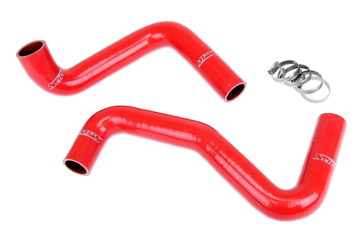 Hps Performance High Temp Reinforced Silicone Radiator Coolant Hose Kit, Red, 57-1956-Red 1