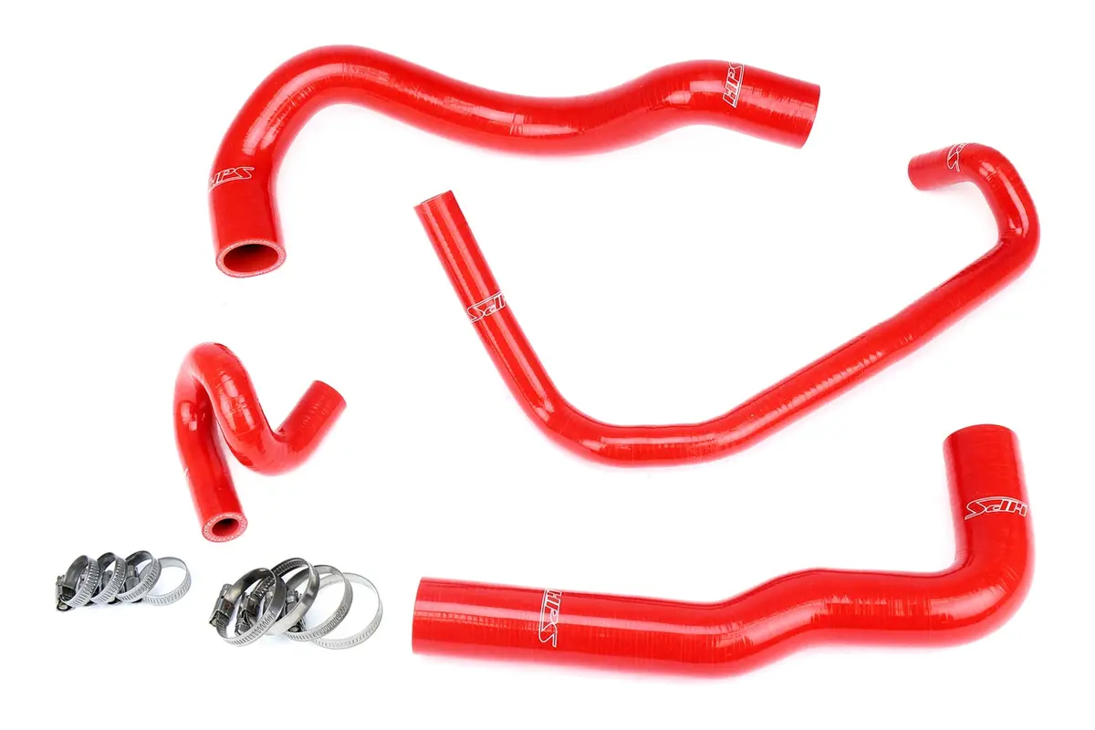 Hps Performance High Temp Reinforced Silicone Radiator Coolant Hose Kit, Red, 57-1960-Red 1