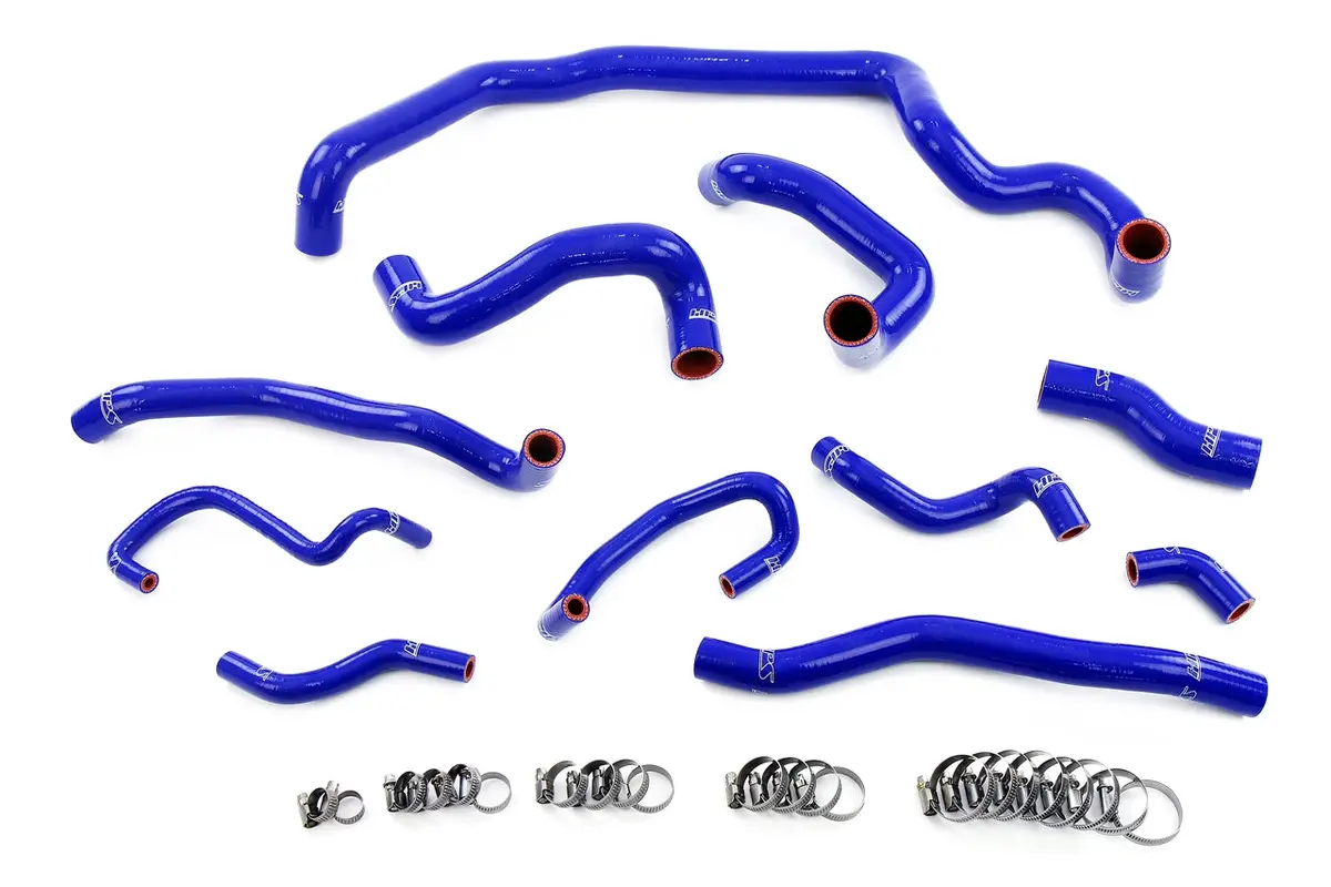 Hps Performance High Temp Reinforced Silicone Radiator, Heater, Water Pump, And Expansion Tank Coolant Hose Kit, Blue, 57-1995-Blue 1