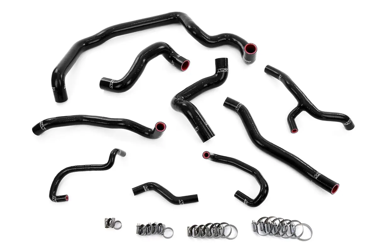 Hps Performance High Temp Reinforced Silicone Radiator, Heater, Water Pump, And Expansion Tank Coolant Hose Kit, Black, 57-1997-Blk 1