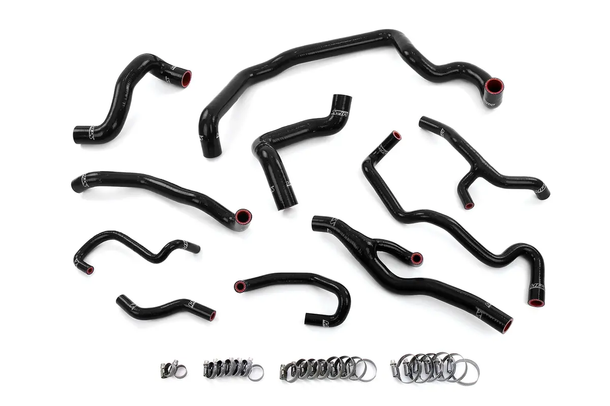 Hps Performance High Temp Reinforced Silicone Radiator, Heater, Water Pump, And Expansion Tank Coolant Hose Kit, Black, 57-1998-Blk 1