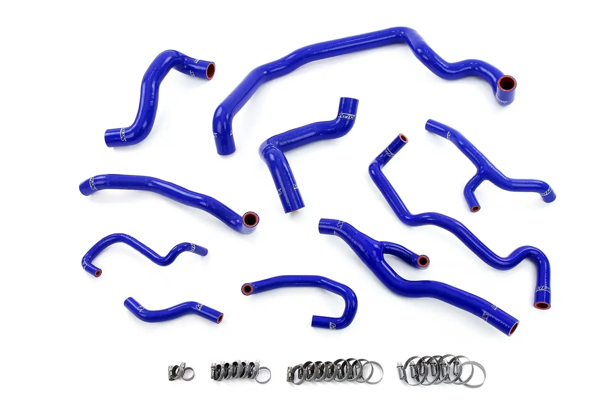 Hps Performance High Temp Reinforced Silicone Radiator, Heater, Water Pump, And Expansion Tank Coolant Hose Kit, Blue, 57-1998-Blue 1