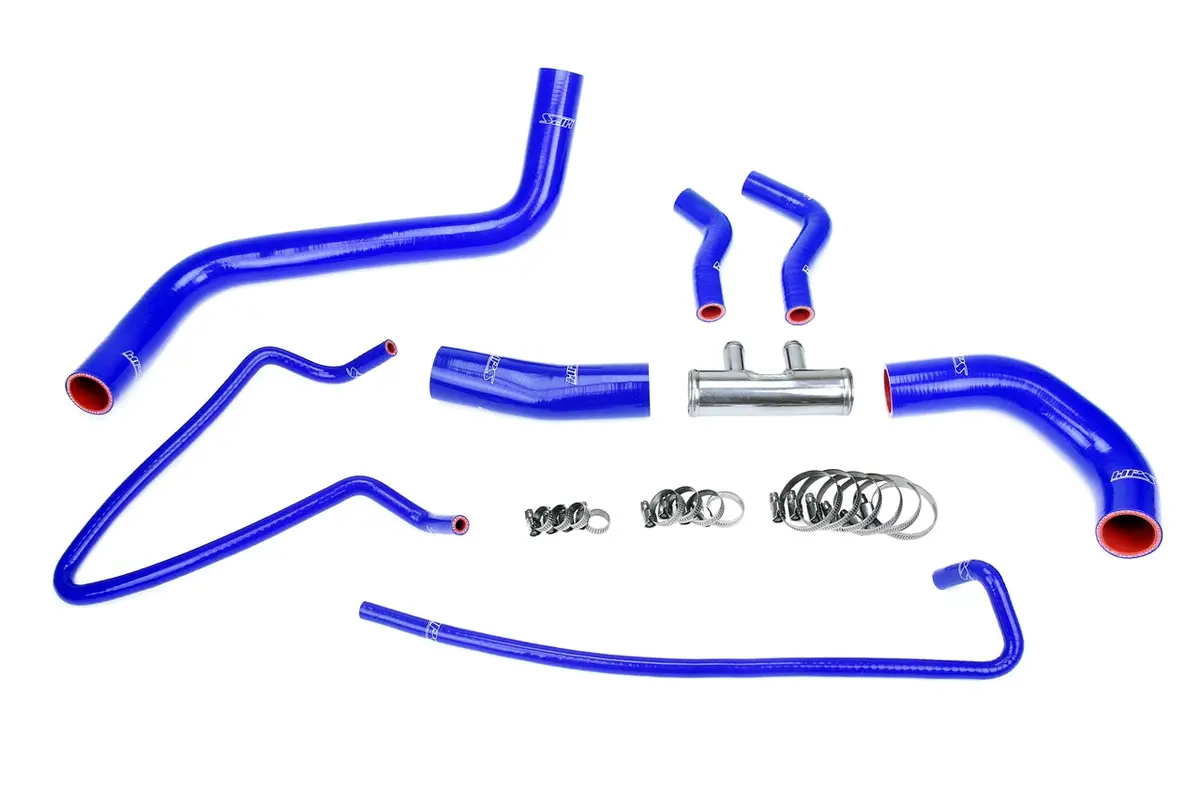 Hps Performance High Temp Reinforced Silicone Radiator Coolant Hose Kit, Blue, 57-2064-Blue 1