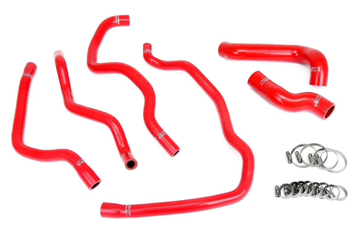 Hps Performance High Temp Reinforced Silicone Radiator And Heater Coolant Hose Kit, Red, 57-2076-Red 1