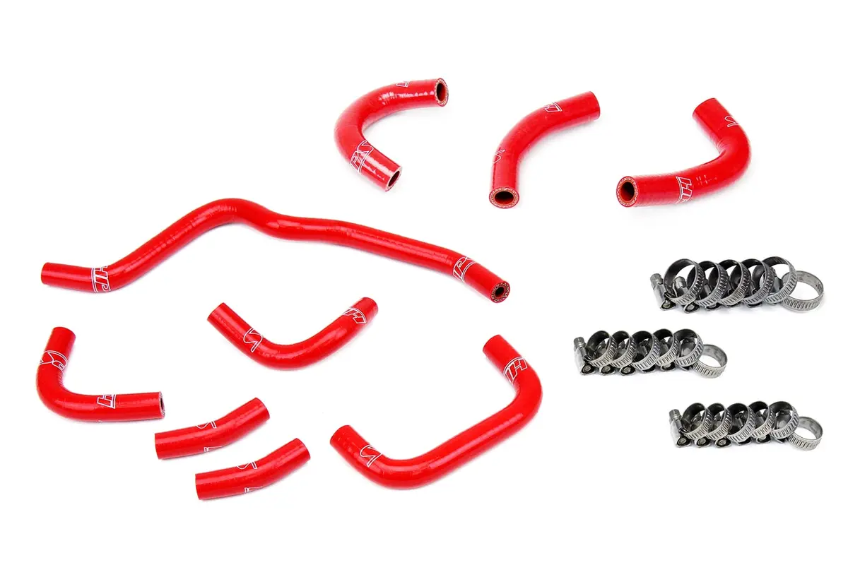 Hps Performance High Temp Reinforced Silicone Oil Cooler And Throttle Body Coolant Hose Kit, Red, 57-2079-Red 1