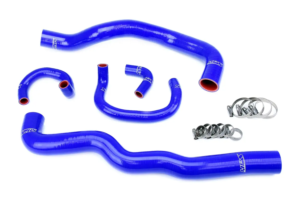 Hps Performance High Temp Reinforced Silicone Radiator And Heater Coolant Hose Kit, Blue, 57-2082-Blue 1