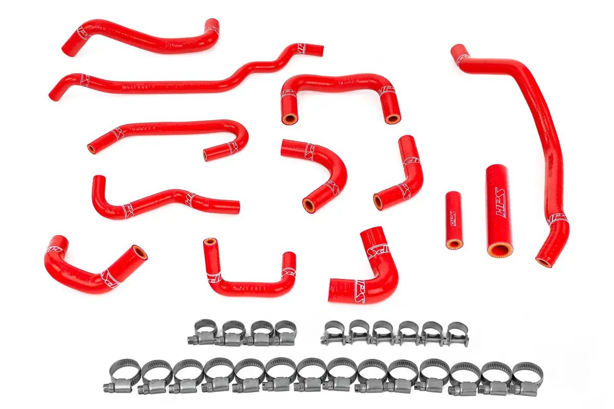 Hps Performance High Temp Reinforced Silicone Ancillary Coolant Hose Kit, Red, 57-2131A-Red 1