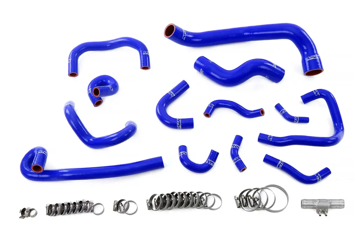 Hps Performance High Temp Reinforced Silicone Radiator, Heater And Ancillary Coolant Hose Kit, Blue, 57-2135-Blue 1