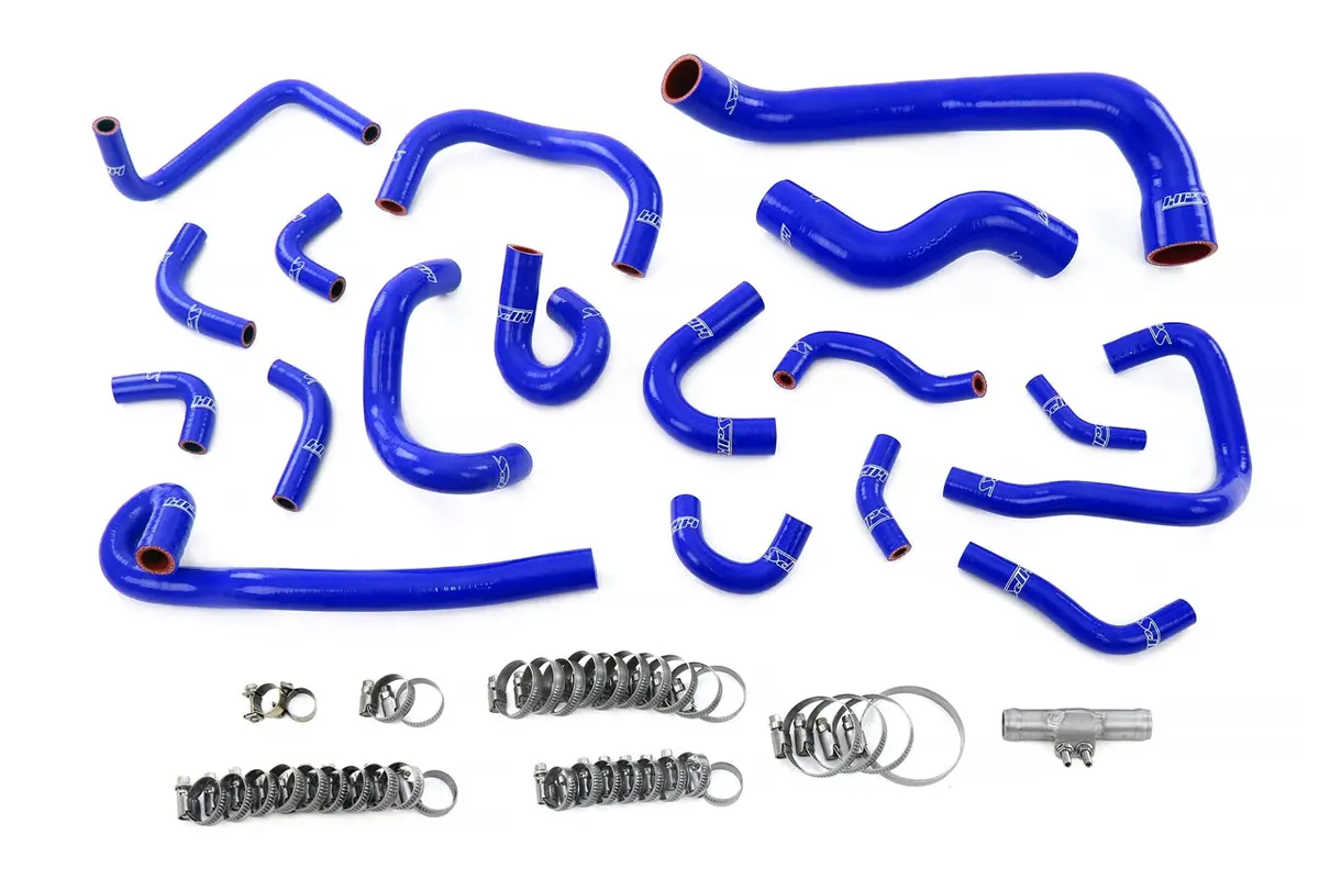 Hps Performance High Temp Reinforced Silicone Radiator, Heater, Ancillary And Breather Coolant Hose Kit, Blue, 57-2136-Blue 1