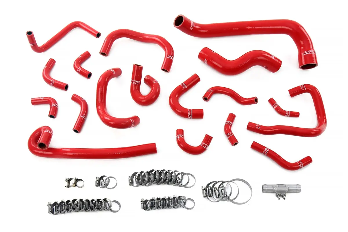 Hps Performance High Temp Reinforced Silicone Radiator, Heater, Ancillary And Breather Coolant Hose Kit, Red, 57-2136-Red 1