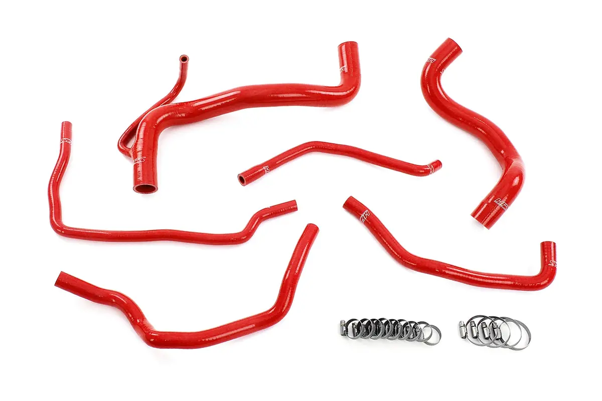 Hps Performance High Temp Reinforced Silicone Radiator, Heater, And Expansion Tank Coolant Hose Kit, Red, 57-2149-Red 1