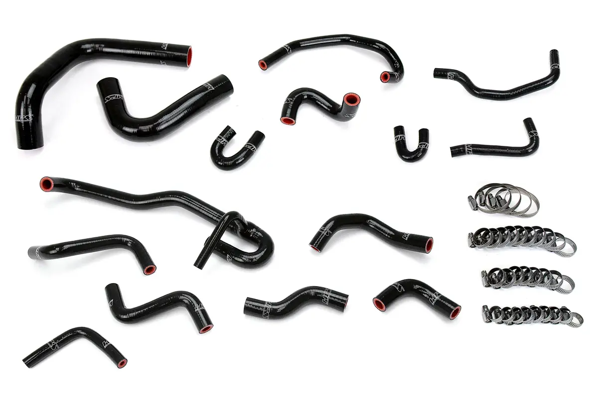Hps Performance High Temp Reinforced Silicone Radiator And Heater Coolant Hose Kit, Black, 57-2191-Blk 1