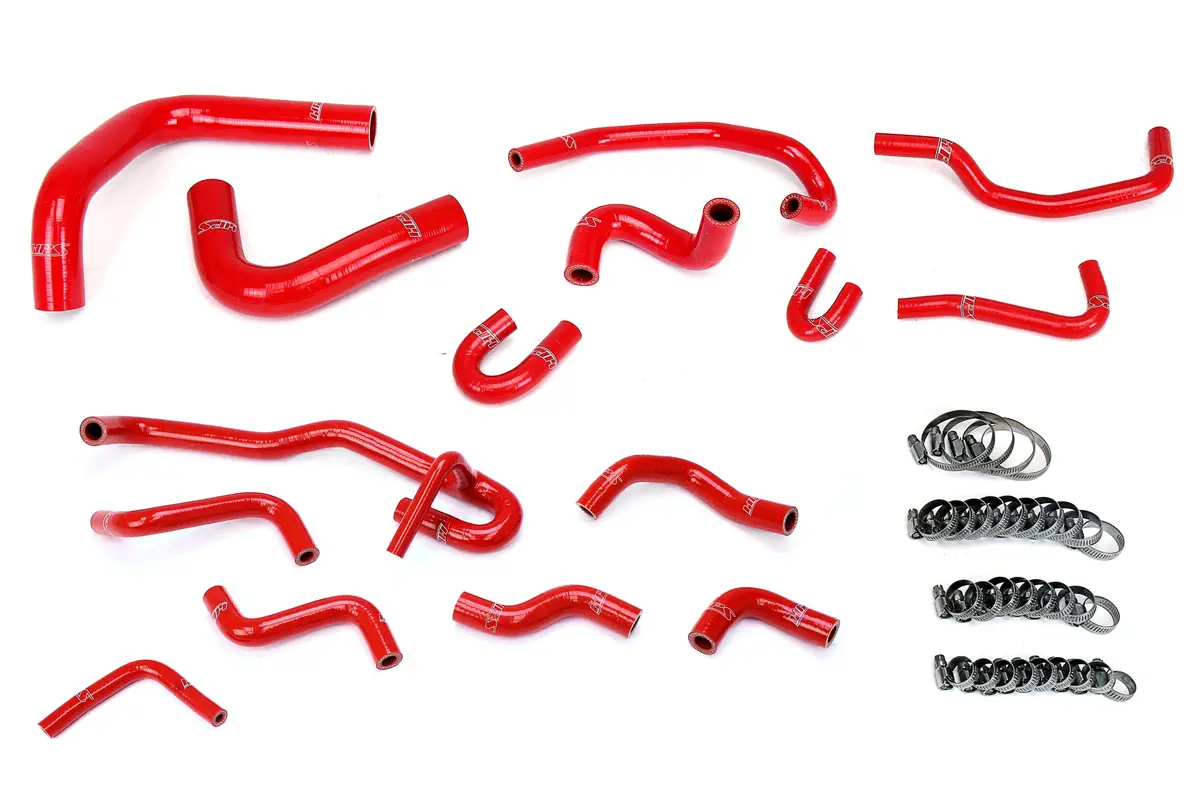 Hps Performance High Temp Reinforced Silicone Radiator And Heater Coolant Hose Kit, Red, 57-2191-Red 1