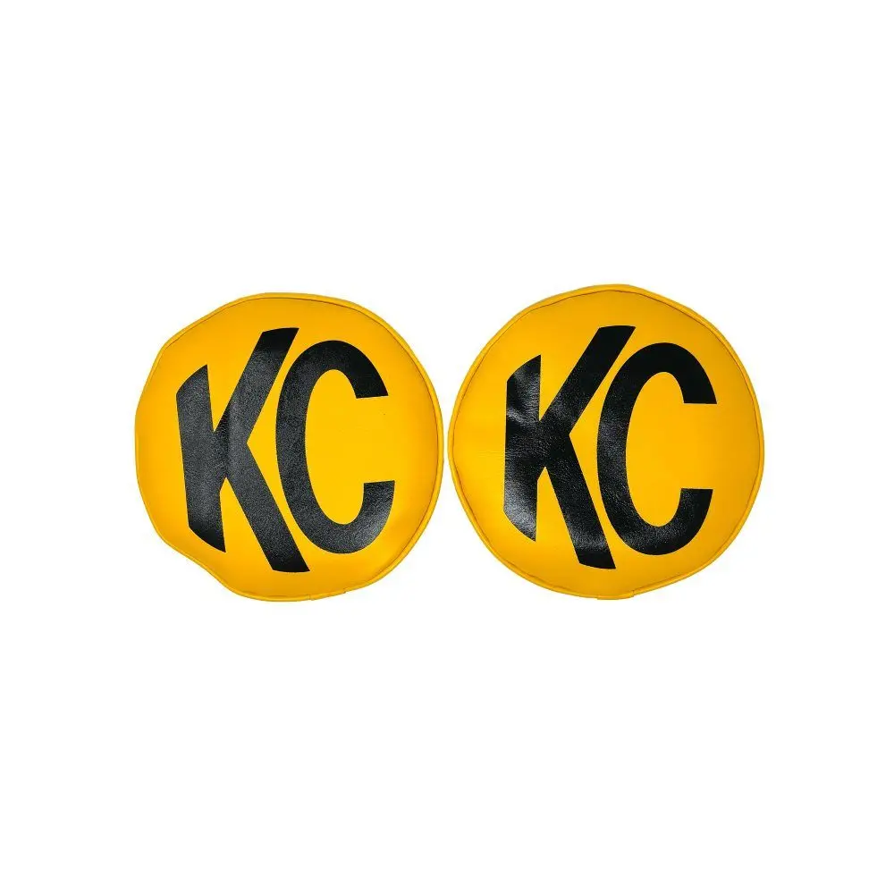 Kc Hilites Cover; Retro 8" Vinyl Yellow W/ Black Kc Soft (Pr) 1