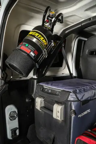 10 Lb. Jl/Jlu Edition Power Tank | Matte Black | Xp400 Regulator | 2 Door Jl Passenger Side Sports Bar Mount 8