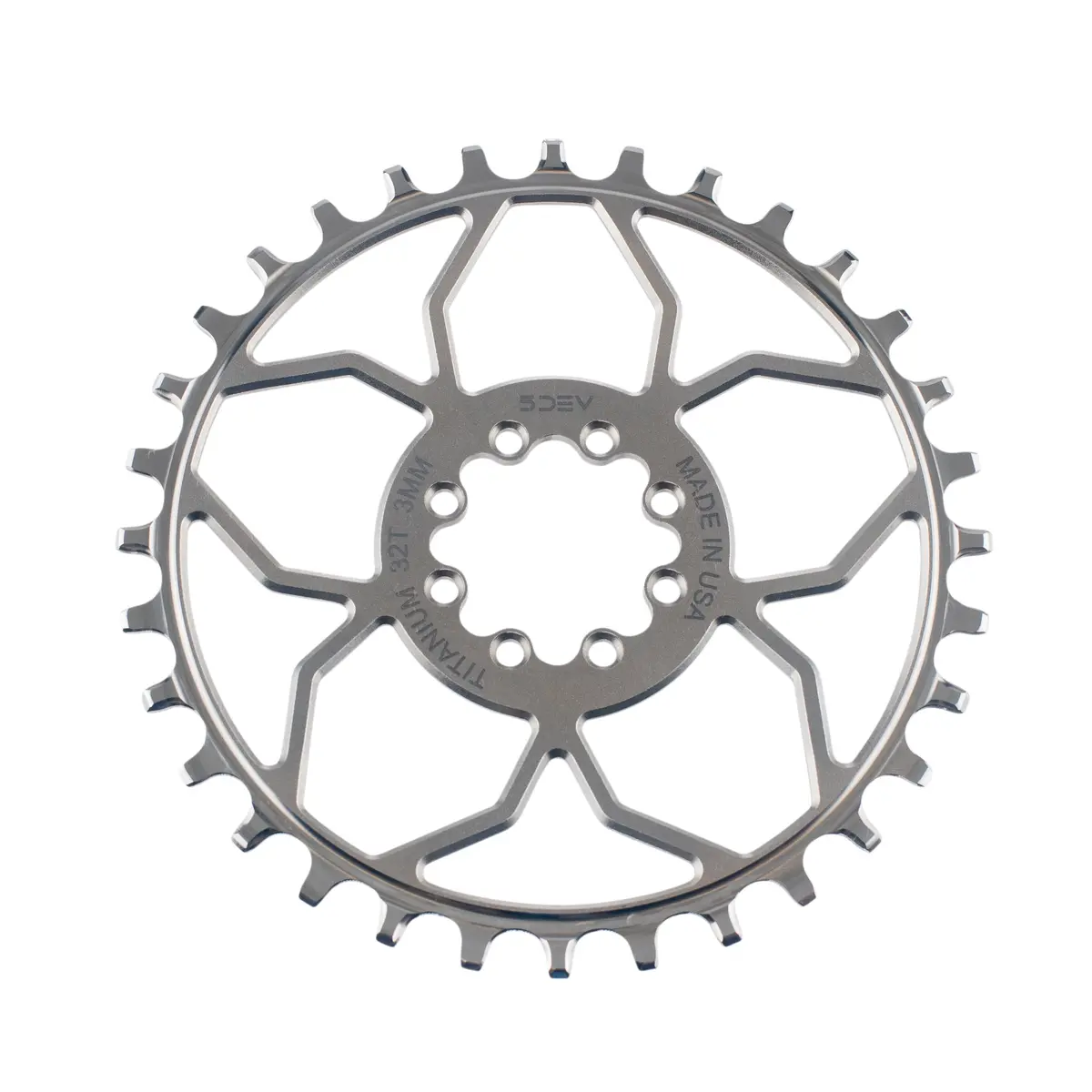 8 Bolt Titanium Chainring - T-Type 1