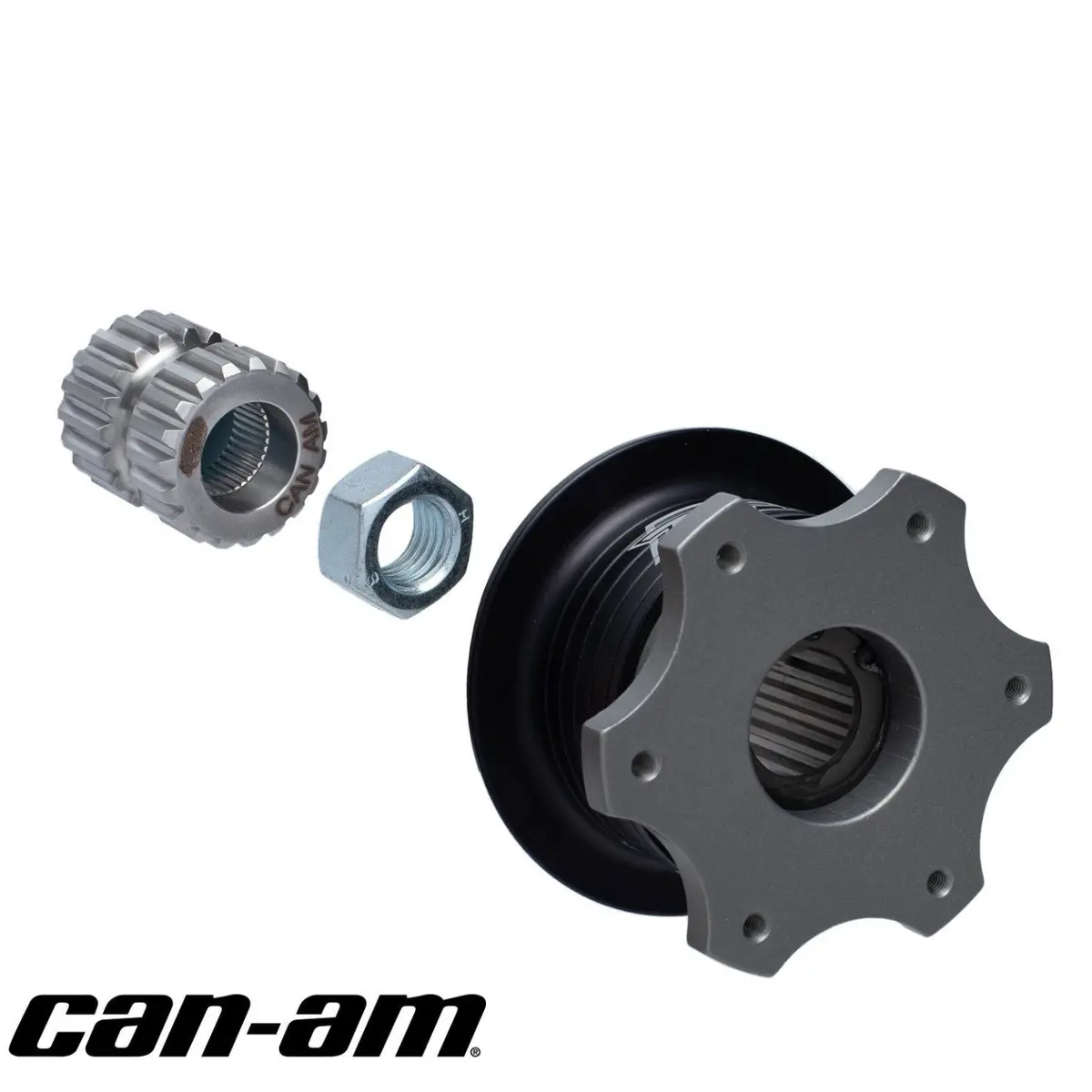 6 Bolt Aluminium Steering Wheel Quick Release Adapter-Can Am/Polaris 1
