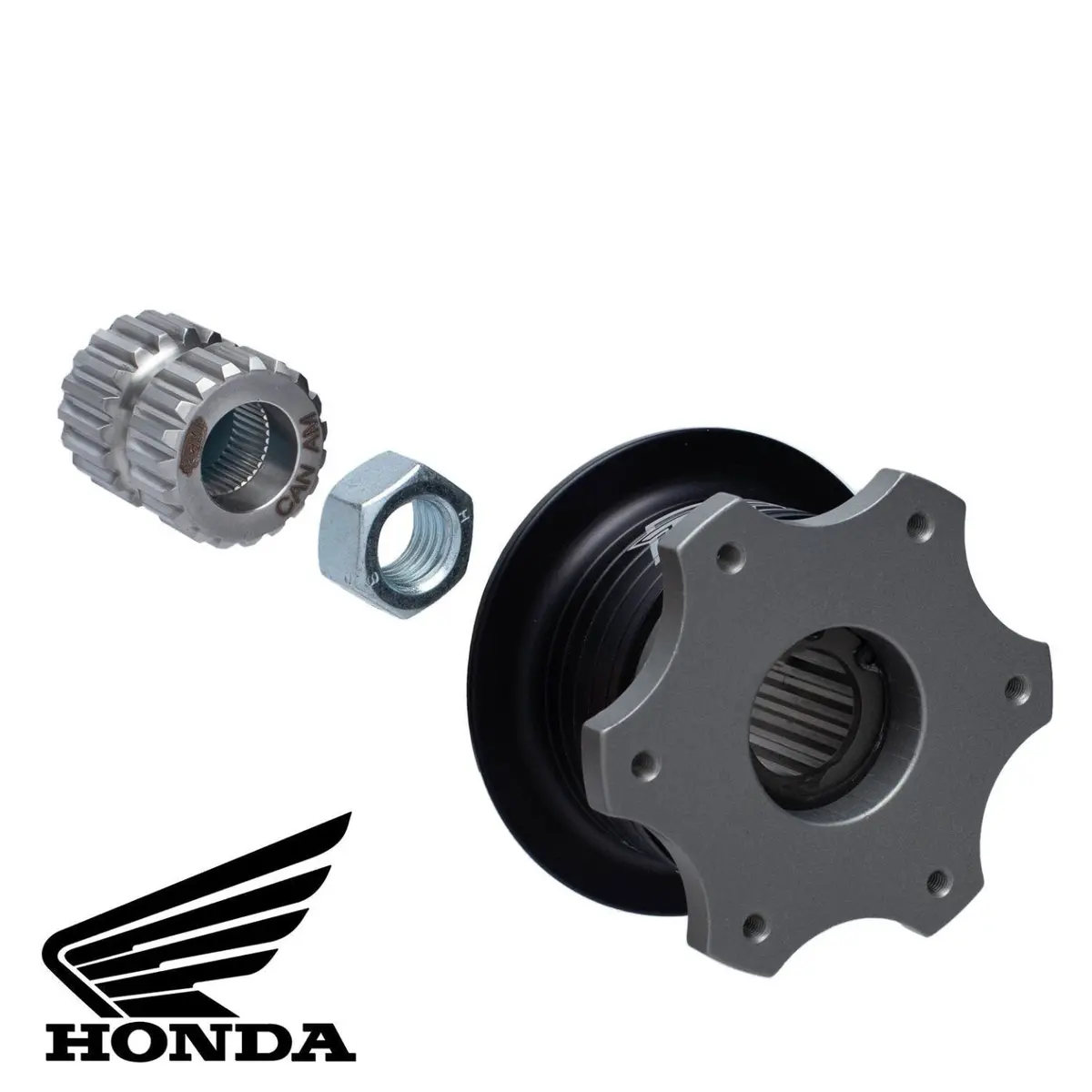 6 Bolt Aluminium Steering Wheel Quick Release Adapter-Honda 1