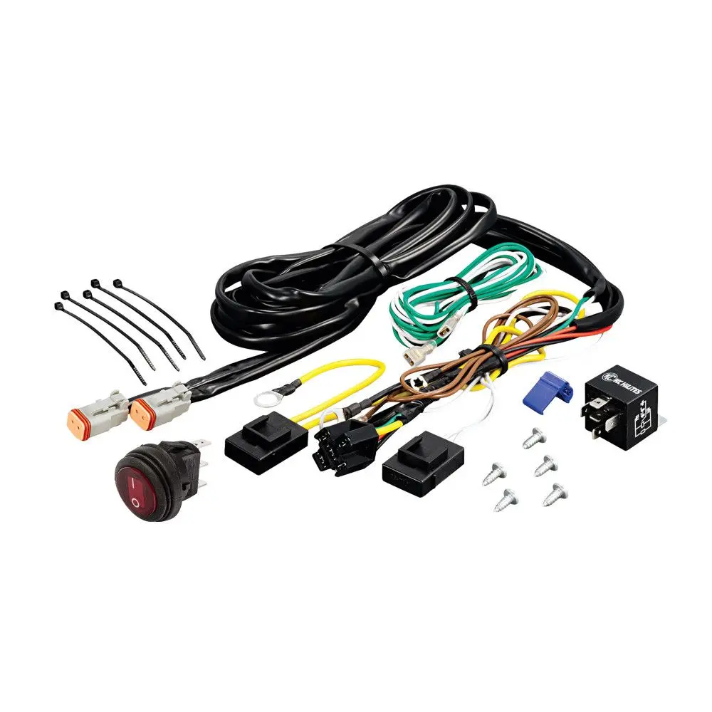Kc Hilites Wiring Harness - With 40 Amp Relay And Led Rocker Switch - 2-Pin Deutsch Connectors 1