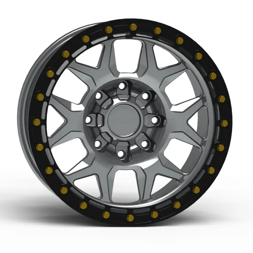G700 Simulated Beadlock Wheel 17X8.5" 8 Lug - Techlite Ring 1