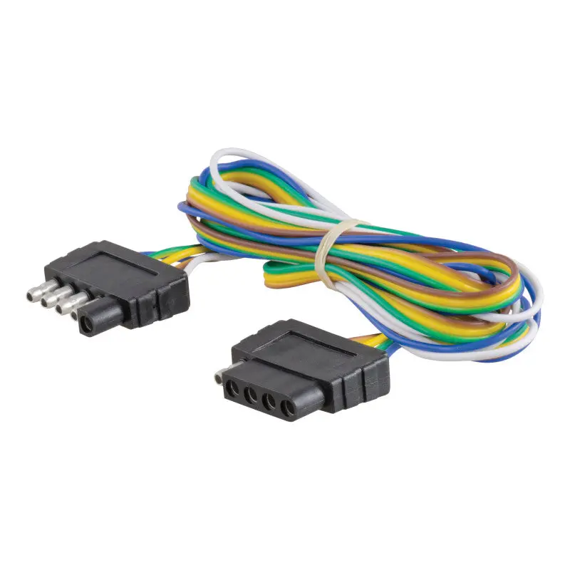 Curt 5-Pin Flat Trailer Connector Kit – Includes Plug, Socket, And 72-Inch Wiring Harness 1