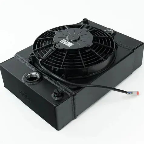 The King Cooler - Ultimate Drag Race Radiator W/ Spal Fan & Mounting Kit - Black 1