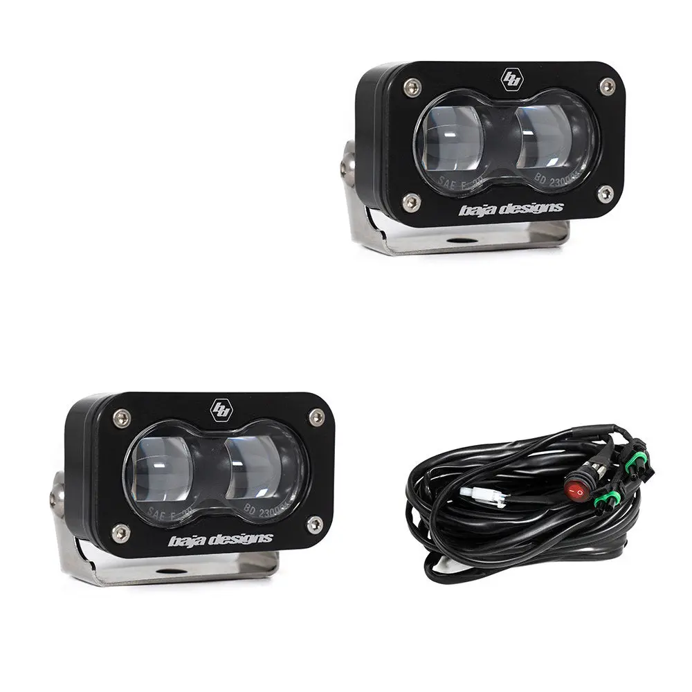 S2 Sae Led Auxiliary Light Pod Pair - Clear 1
